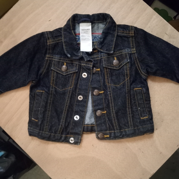 NWOT 6m OshKosh B'gosh Dark Blue Denim Jacket - Picture 2 of 6